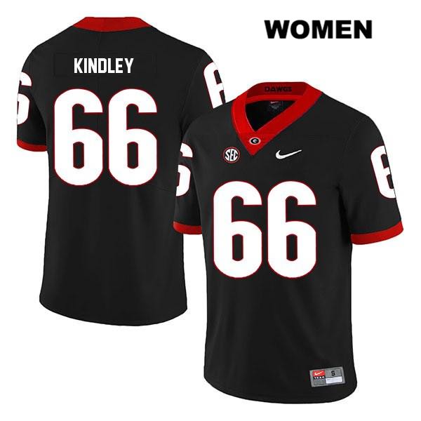 Georgia Bulldogs Women's Solomon Kindley #66 NCAA Legend Authentic Black Nike Stitched College Football Jersey DZB8556FU